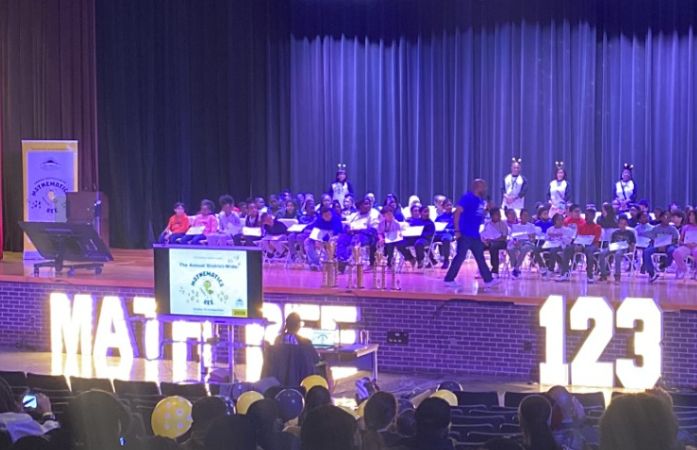  picture 11th annual Math Bee Stage